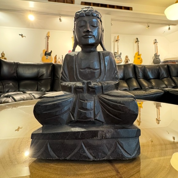 Vintage Wood Carved Buddha - Picture 8 of 8